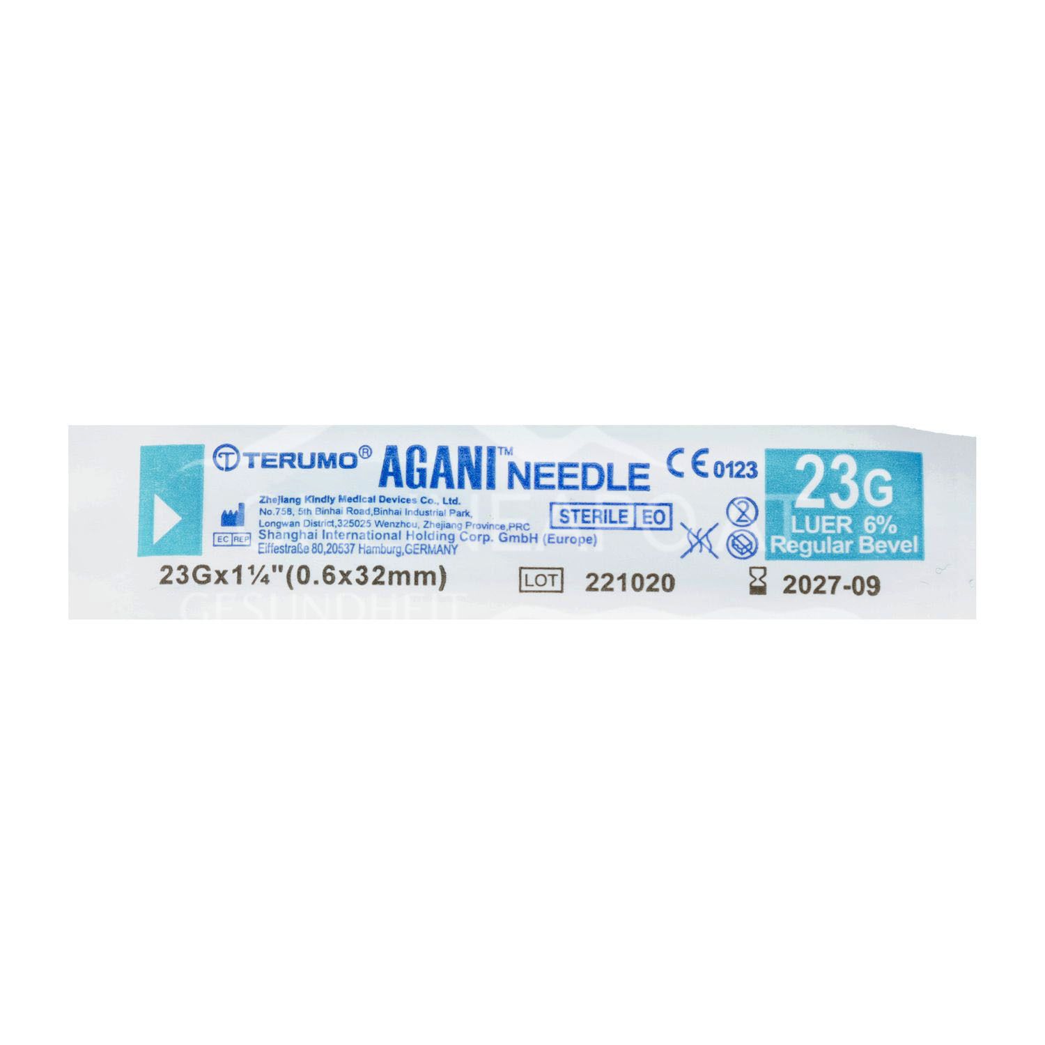 Terumo® Agani™ Einmal-Kanüle 23G x ​1 ¼", Ø 0,60 x 32 mm, blau, Nr. 14