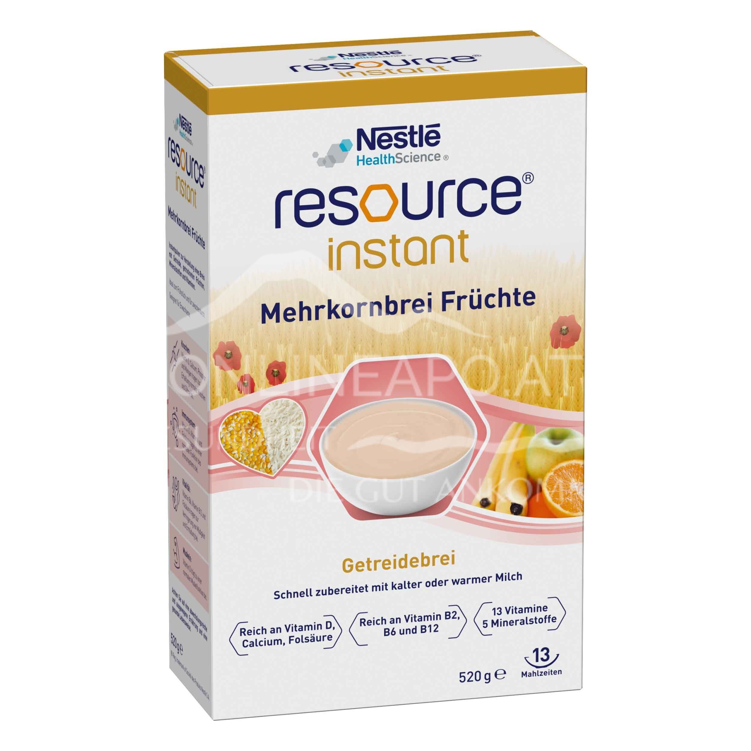 Nestle resource® instant Mehrkornbrei Früchte 520g