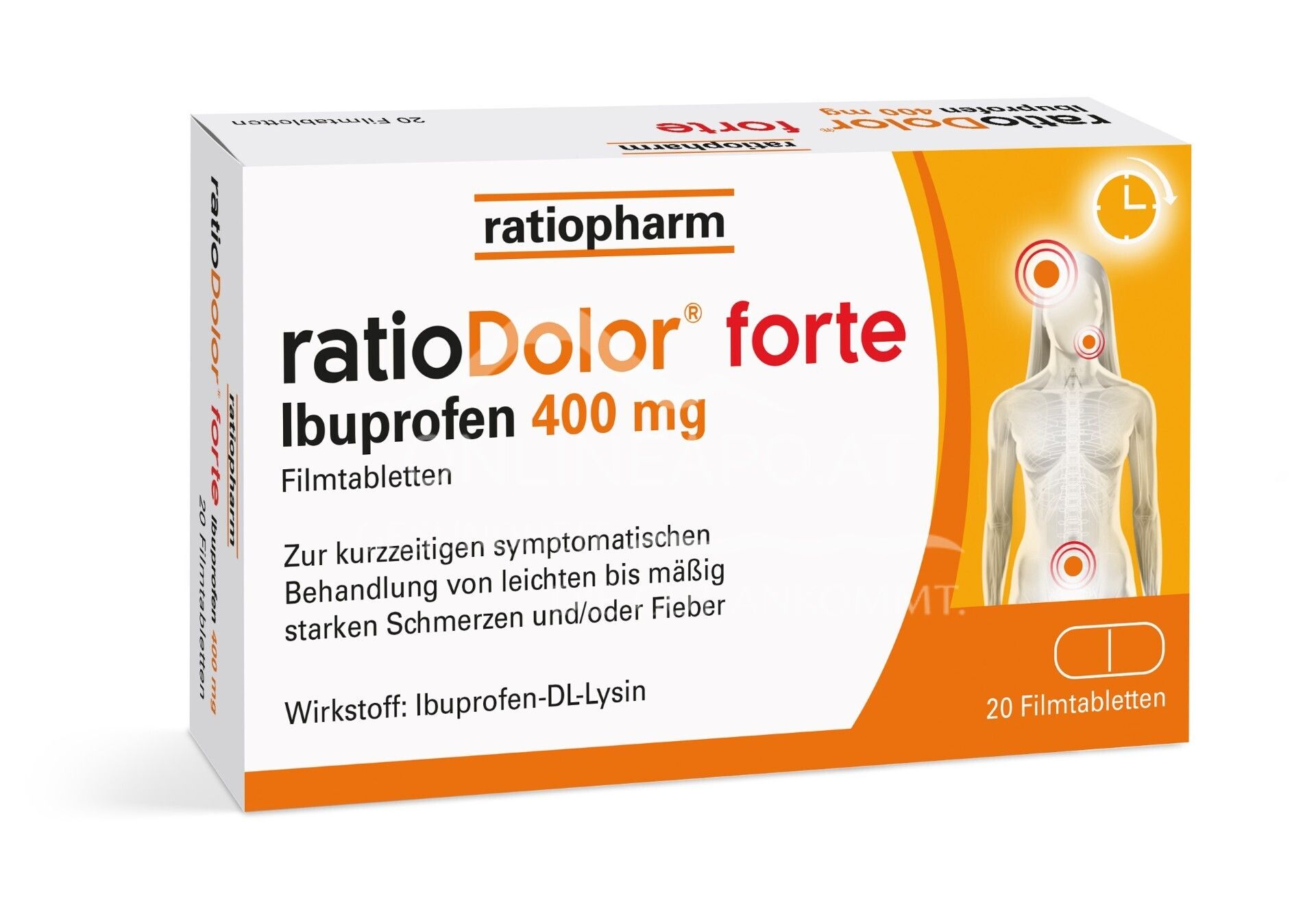 ratioDolor® forte Ibuprofen 400 mg Filmtabletten