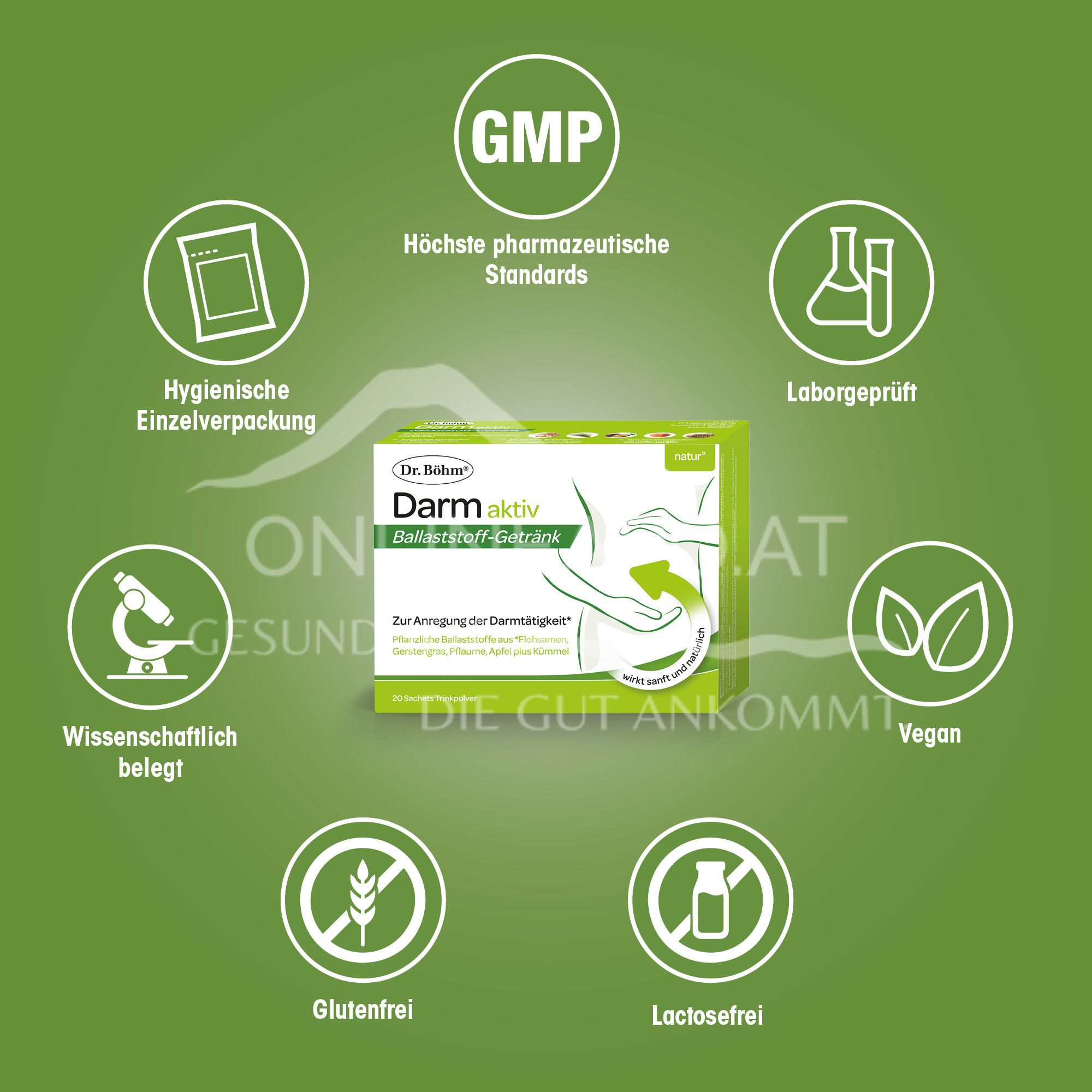Dr Böhm® Darm aktiv drinking powder natural sachets