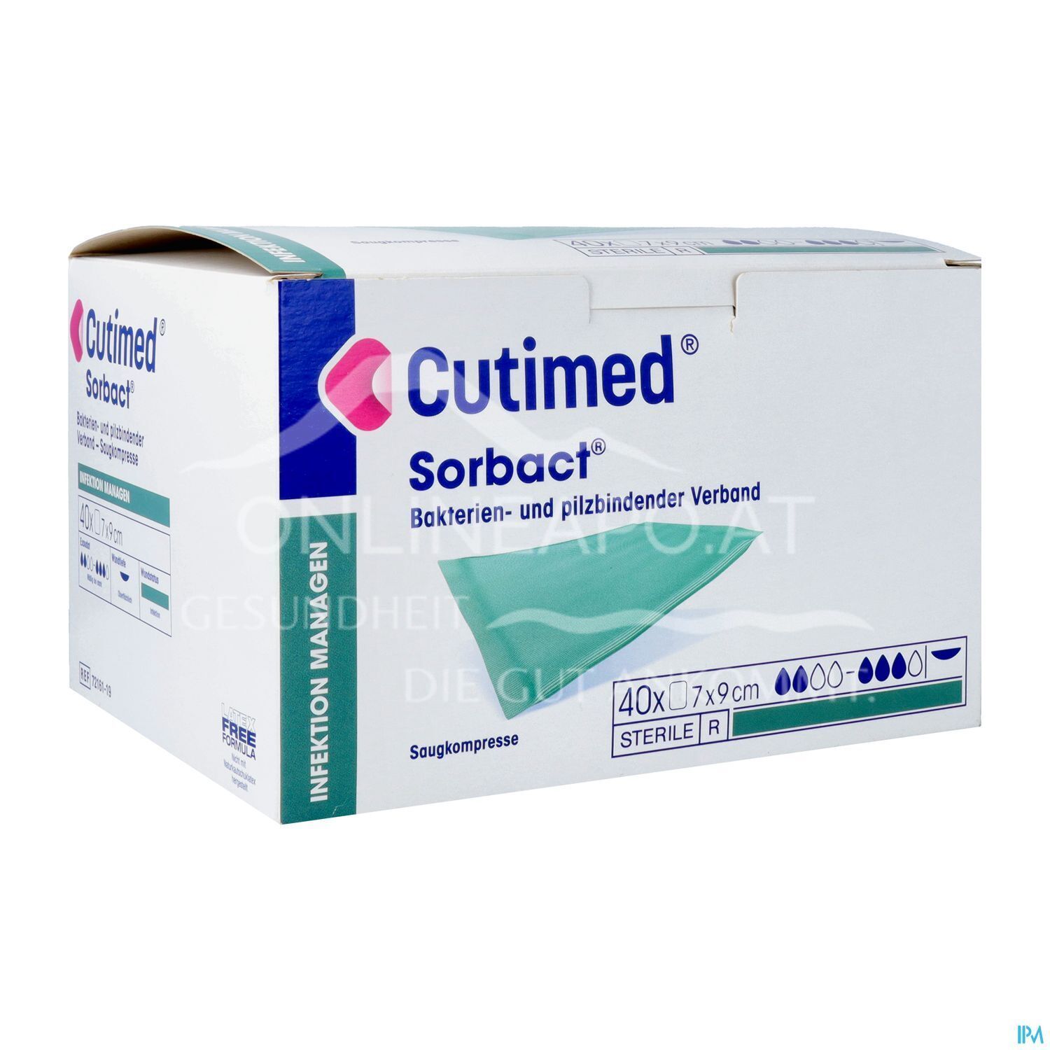 Cutimed® Sorbact® absorbent pad sterile, 7 x 9 cm