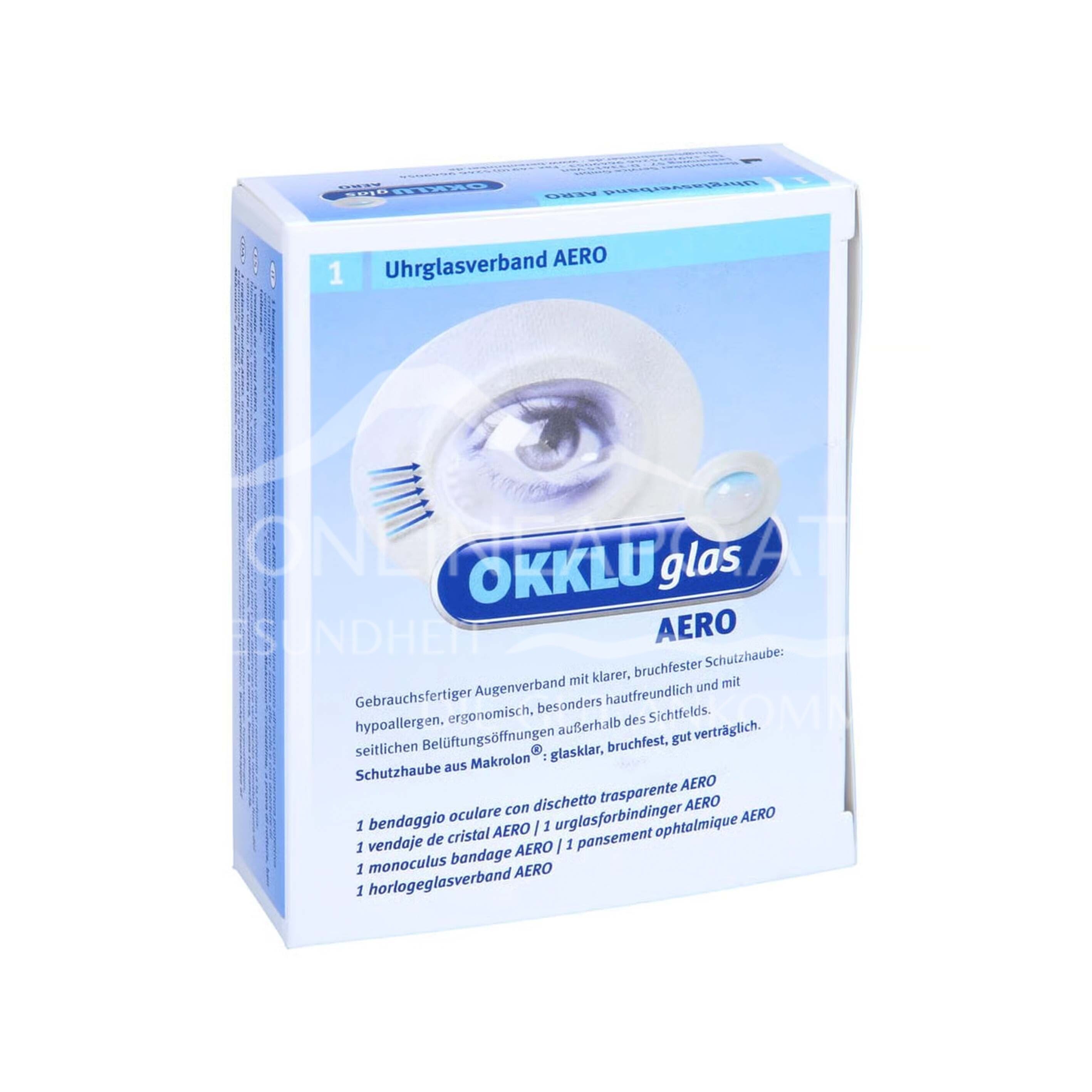 OKKLUglas® AERO Uhrglasverband, Selbstklebend, belüftet - 93 x 74 x 18 mm