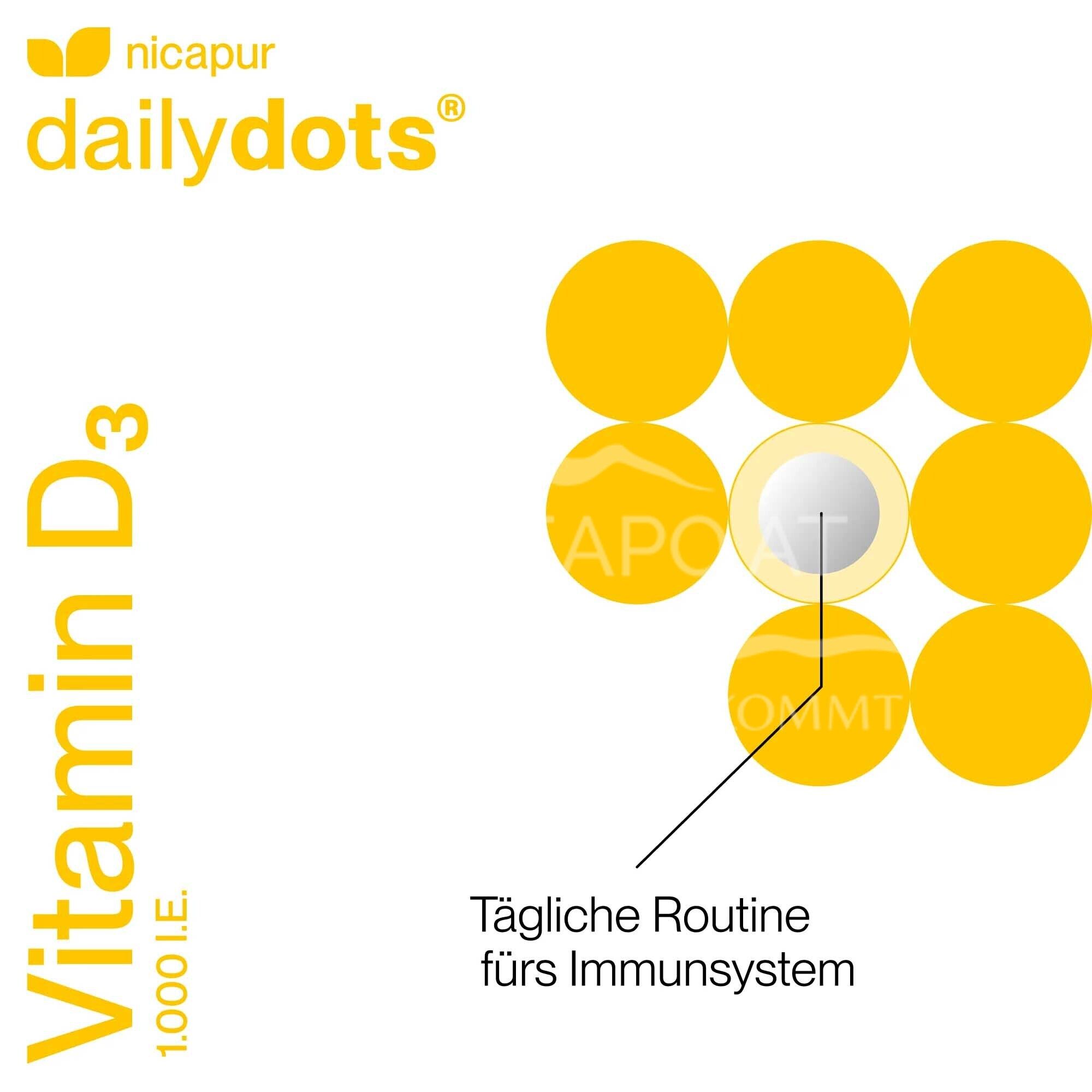 NICApur dailydots® Vitamin D3 1.000 I.E. Kau-Supplement
