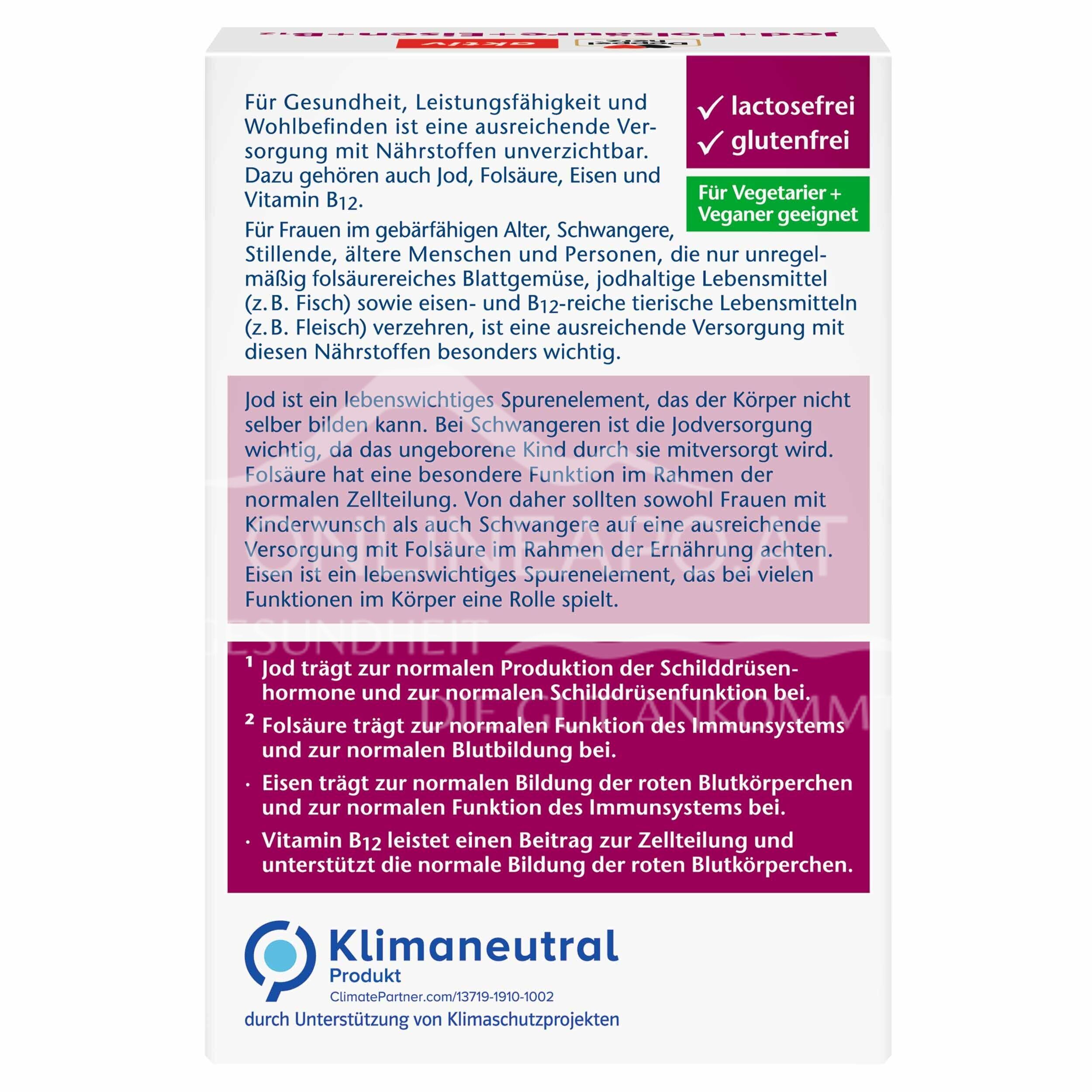 Doppelherz aktiv Jod + Folsäure + Eisen + B12 Tabletten