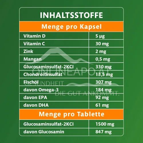 KyttaVit für Knorpel, Knochen und Muskeln - Extra Glucosamin - 30 Kapseln + 30 Tabletten