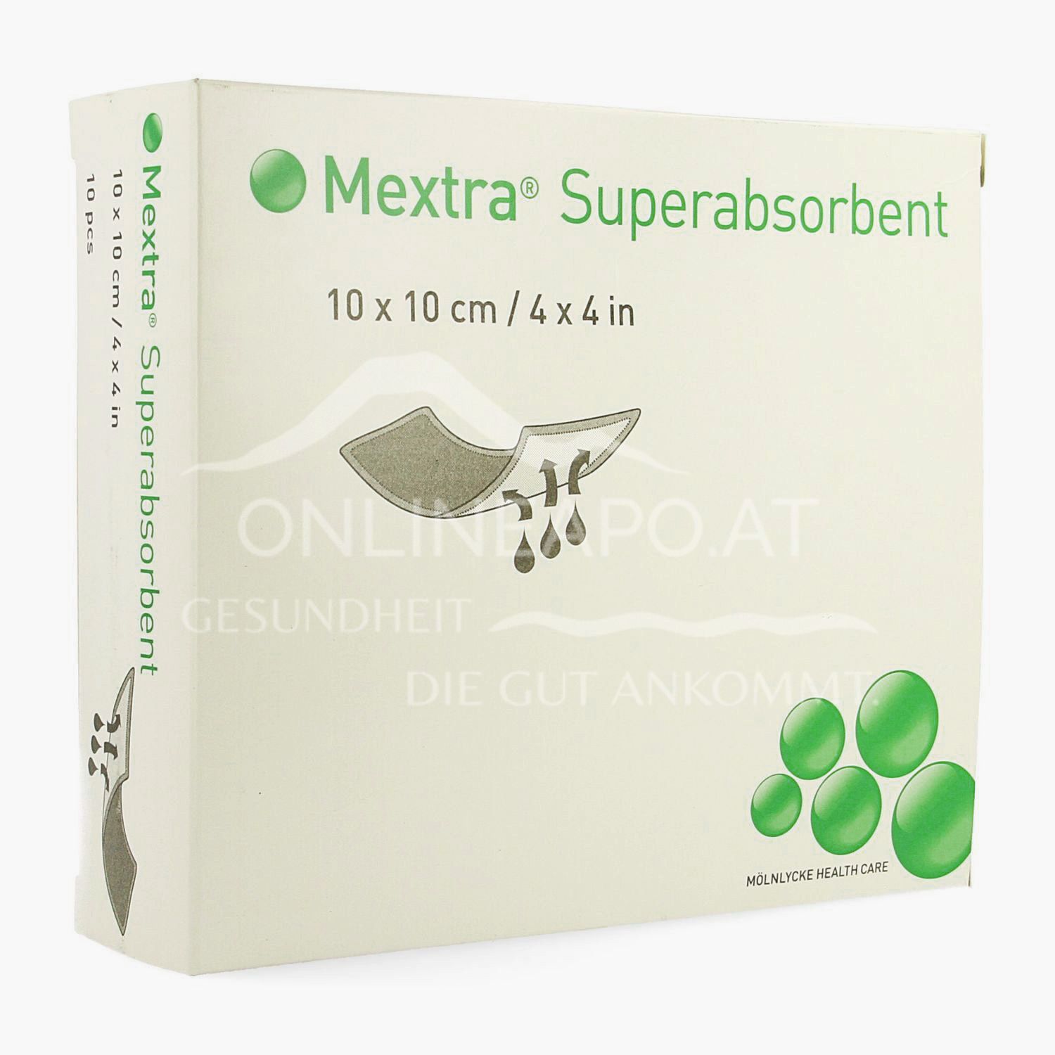 Mölnlycke Mextra® Superabsorbent Superabsorbent Wound Dressing sterile, 20 x 25 cm copy