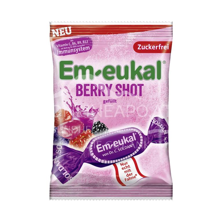 Em-eukal® Berry Shot filled, sugar-free, sweets