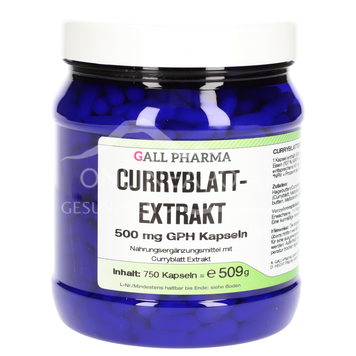 Gall Pharma curry leaf extract 500 mg capsules