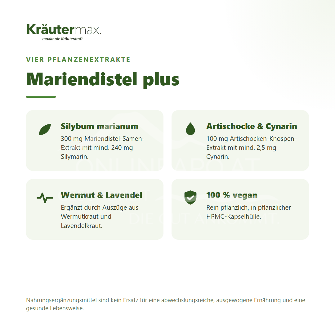 Kräutermax Mariendistel plus Kapseln