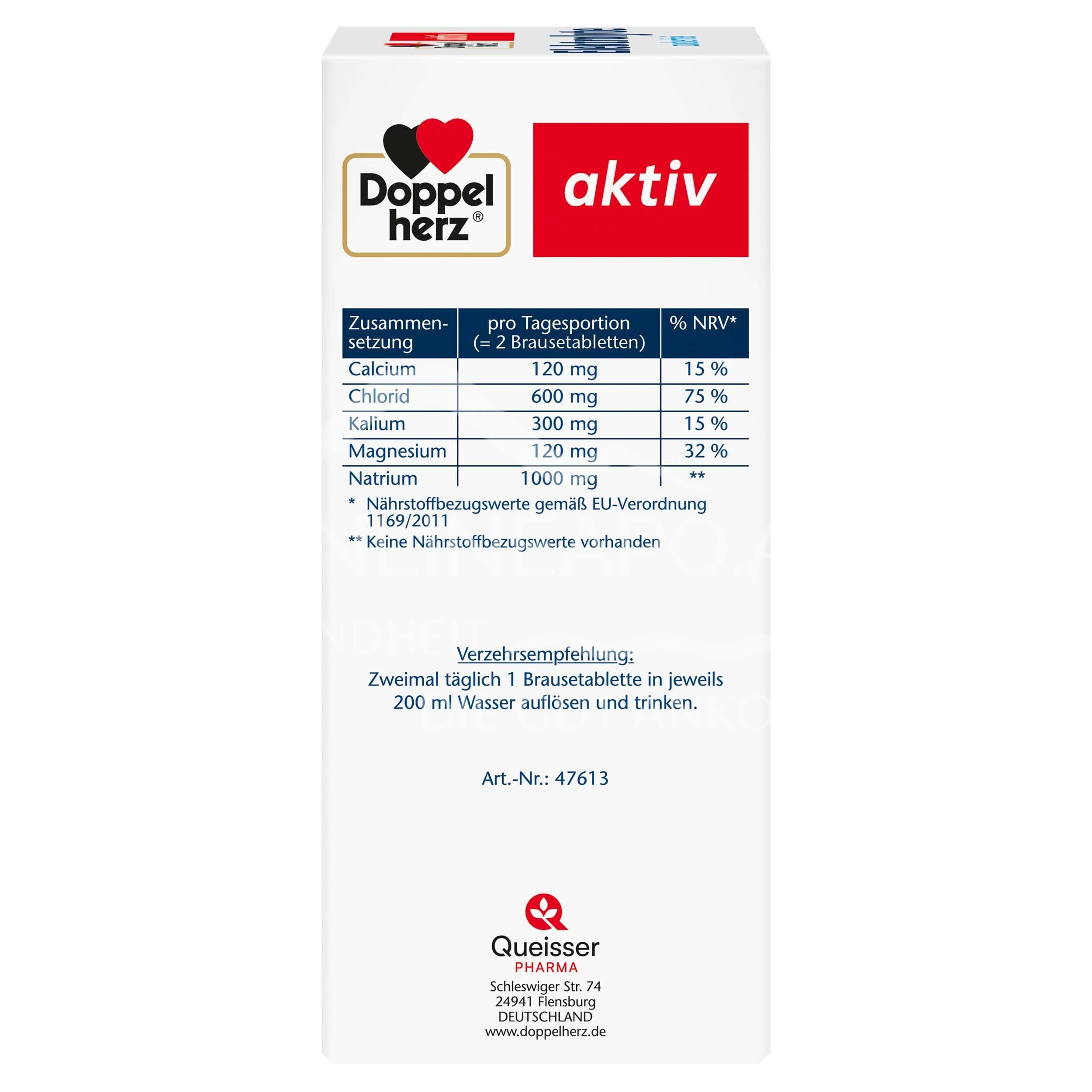 Double Heart Active Electrolyte Effervescent Tablets - Sugar-free
