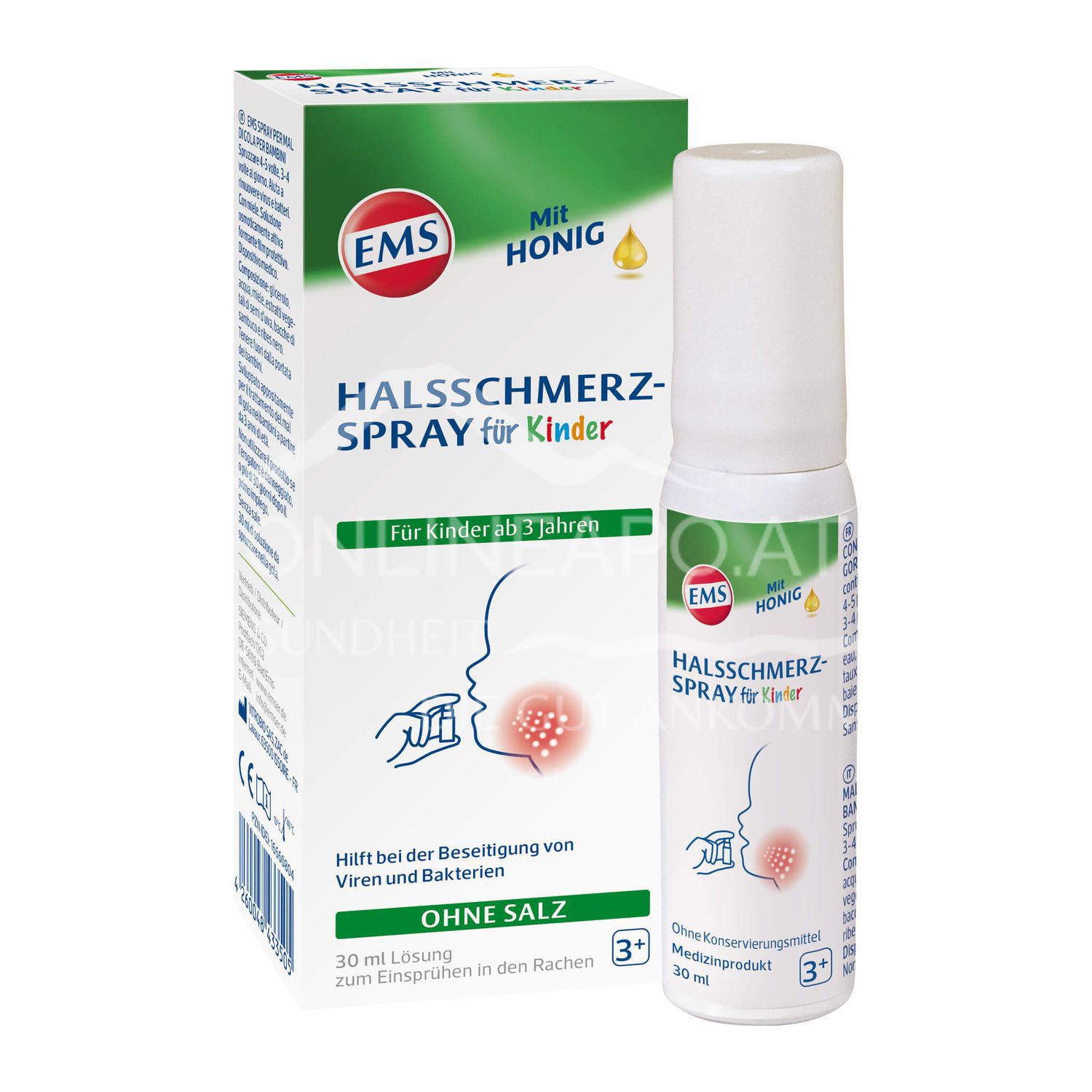 EMS sore throat spray for children with honey