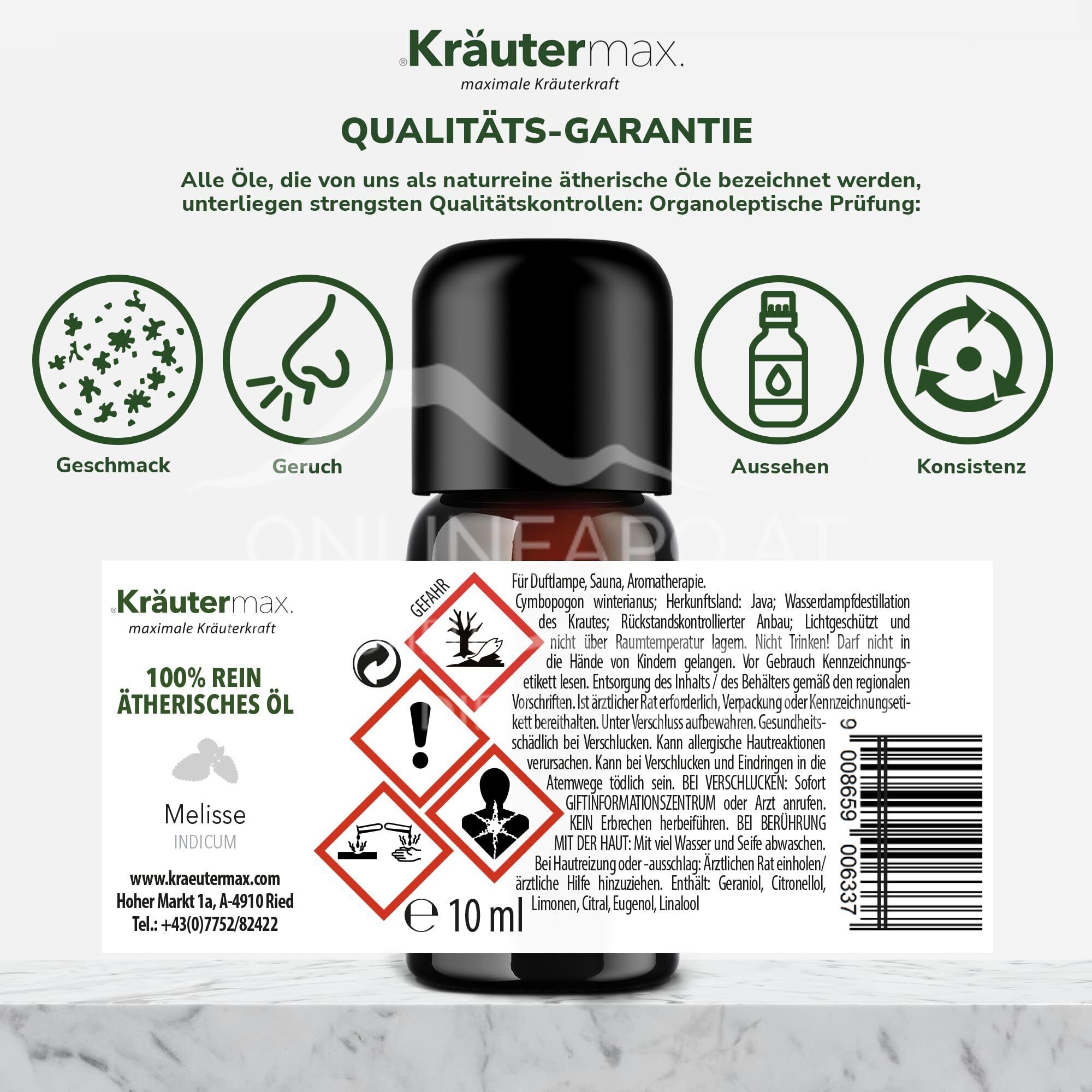 Kräutermax Melisse Indicum Öl