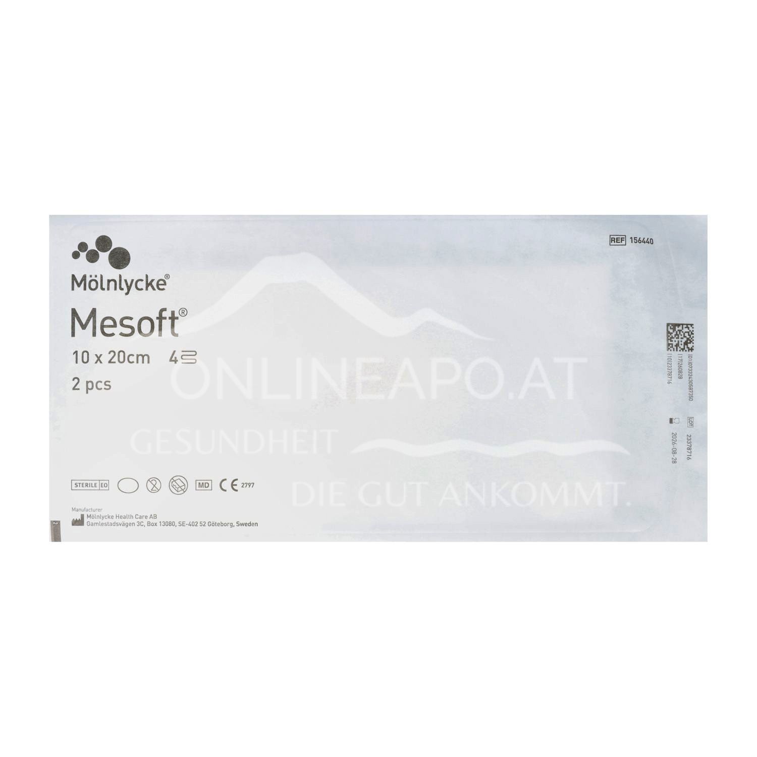 Mesoft® non-woven compresses sterile 10 x 20 cm