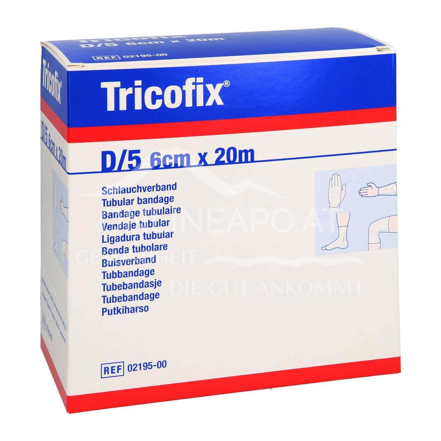 Tricofix® tubular bandage roll - hands, arms, feet and lower leg - adult - D/5 - 20 m x 6.2 cm