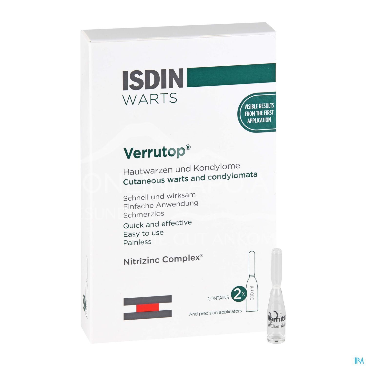 ISDIN® Warts Verrutop® Ampoules – skin warts and condylomas