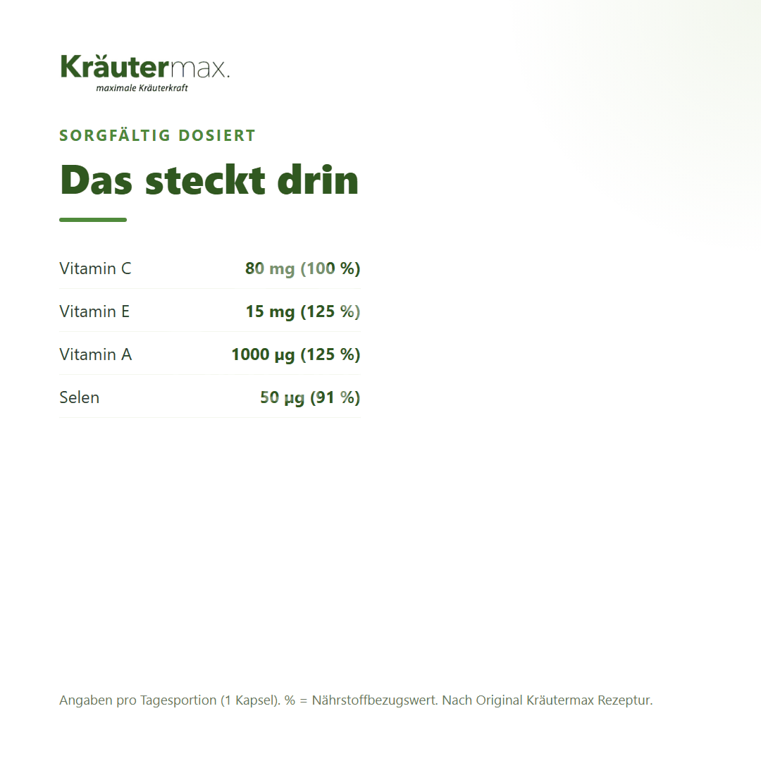 Kräutermax Vitamin ACE & Selen Kapseln
