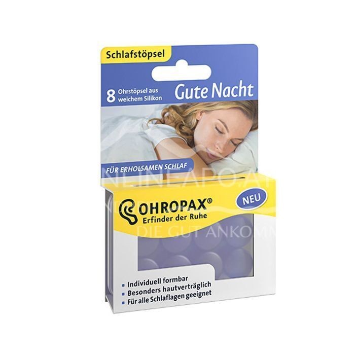 Ohropax Gute Nacht Silikon-Ohrstöpsel