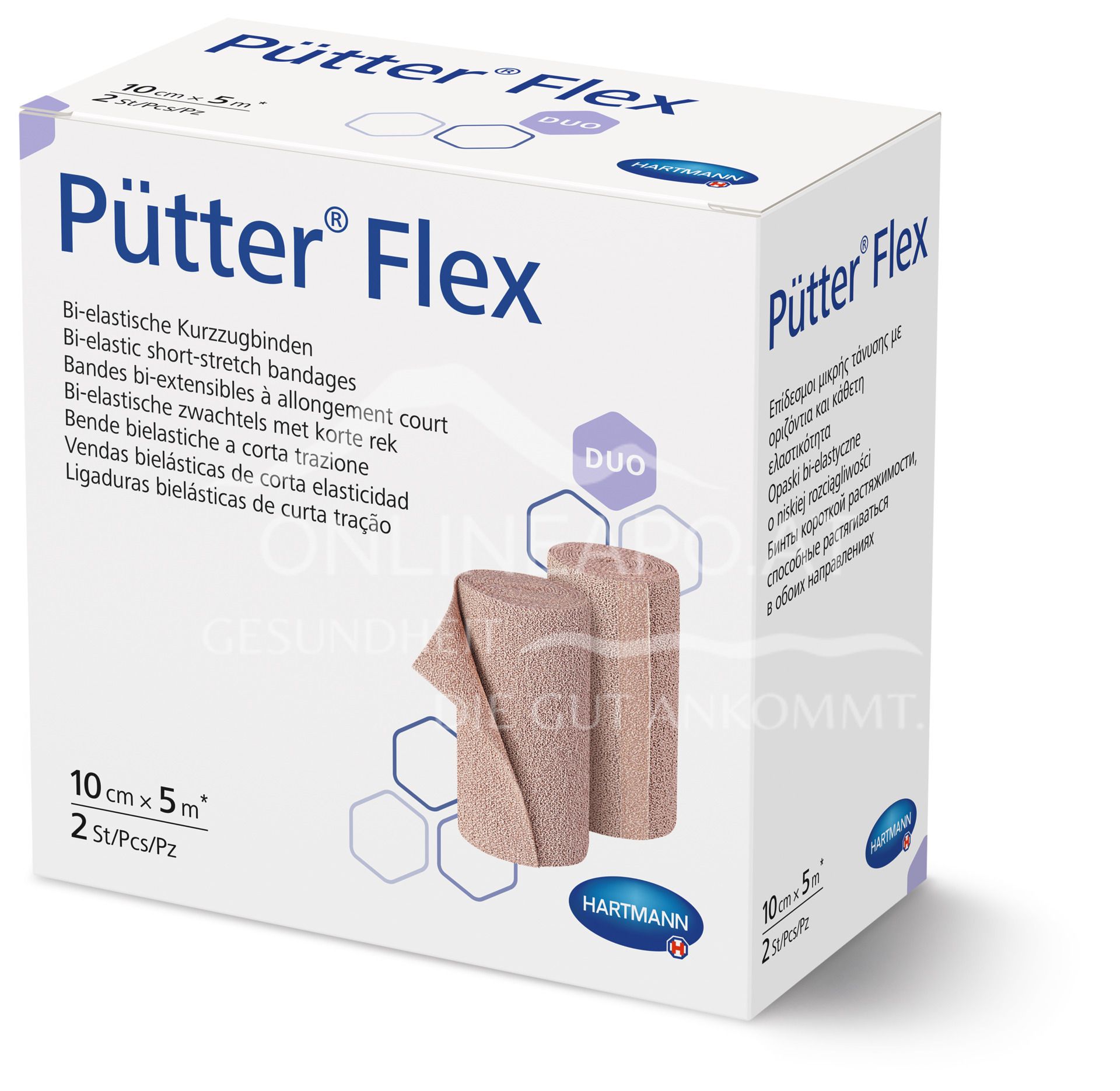 Pütter® Flex Bi-elastische Kurzzugbinden DUO 10 cm x 5 m