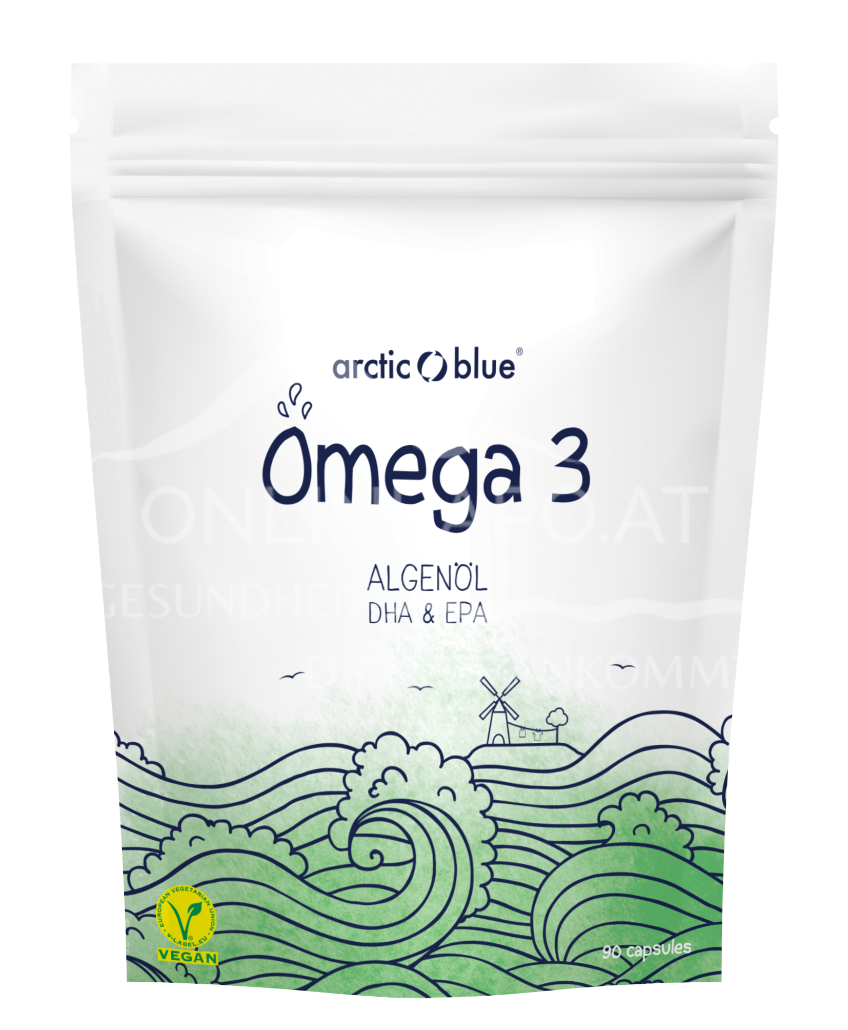 Arctic Blue Vegan Omega-3 Algenöl-Kapseln