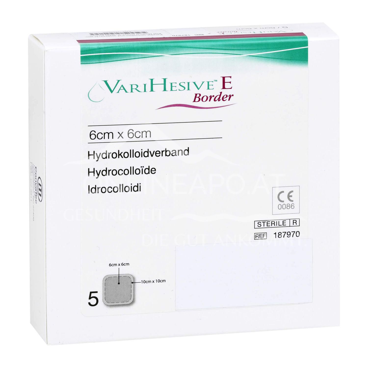 ConvaTec VARIHESIVE® E Border Hydrokolloidverband steril, 10 x 10 cm 