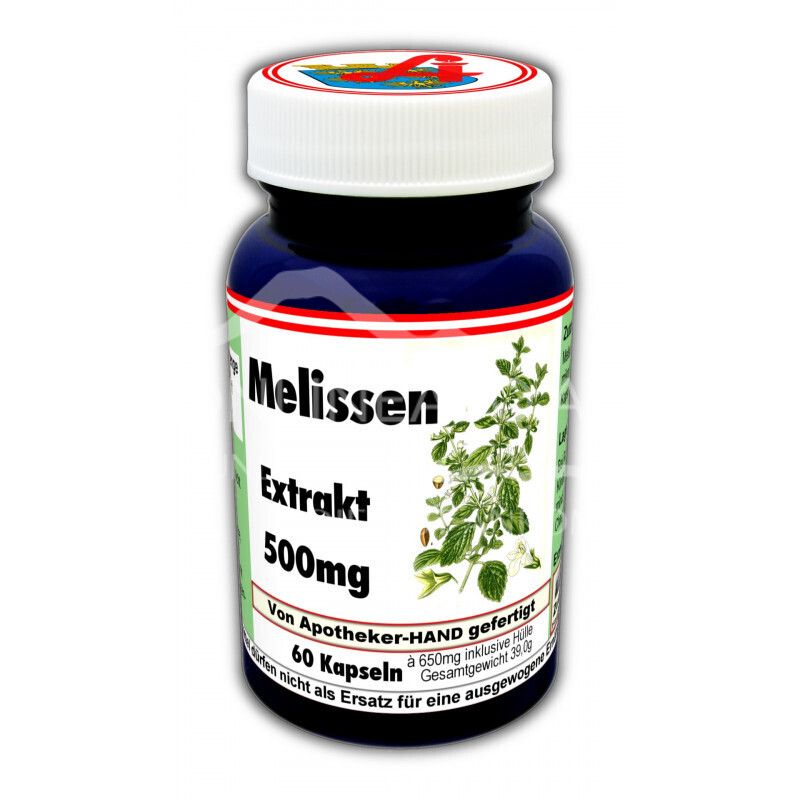 Lemon balm extract 500 mg capsules