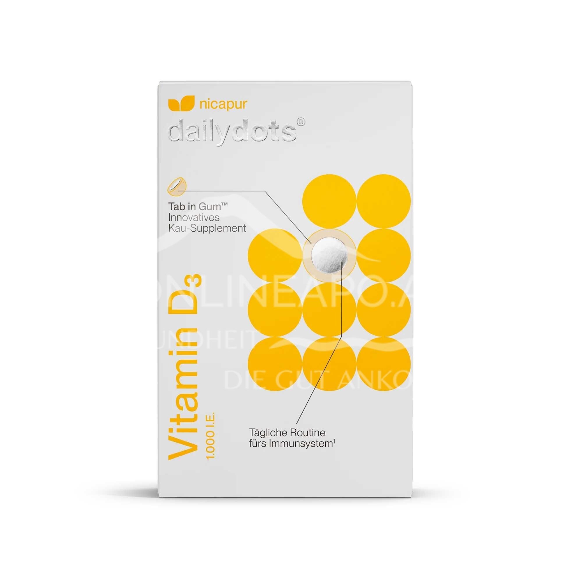 NICApur dailydots® Vitamin D3 1.000 I.E. Kau-Supplement