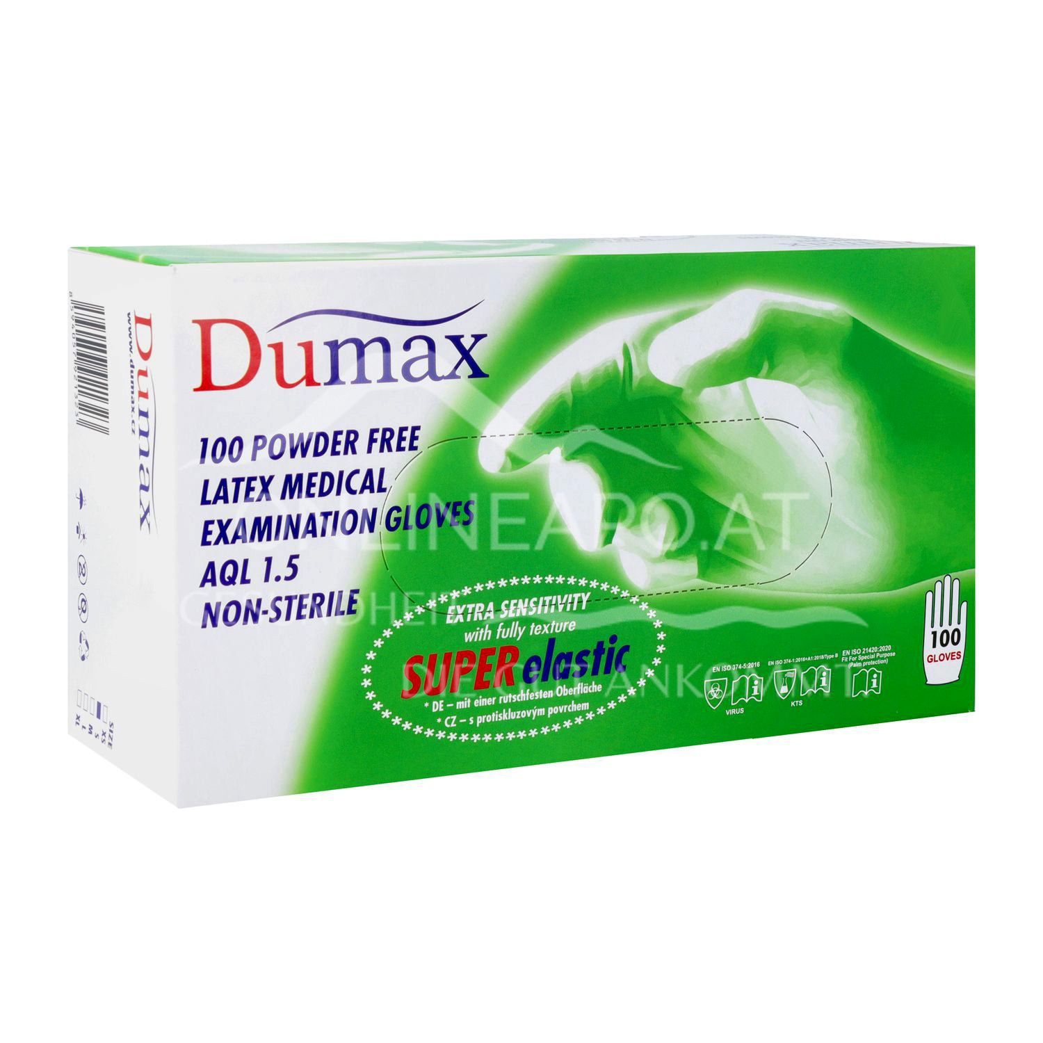 Dumax Latex Untersuchungshandschuhe puderfrei - Extra Small