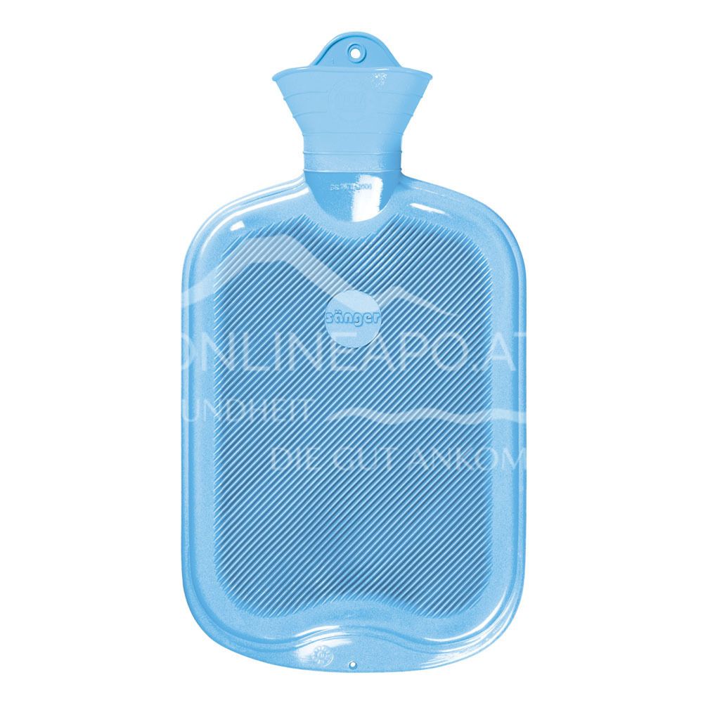 Singer hot water bottle one-sided with lamella light blue - 2,0L