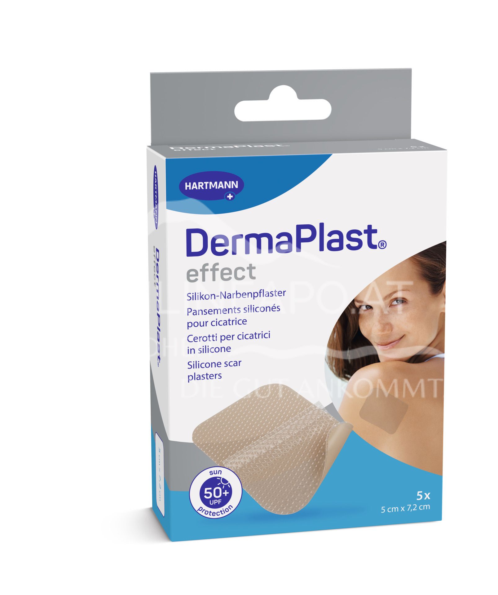 DermaPlast® effect silicone scar plaster, 7.2 x 5 cm