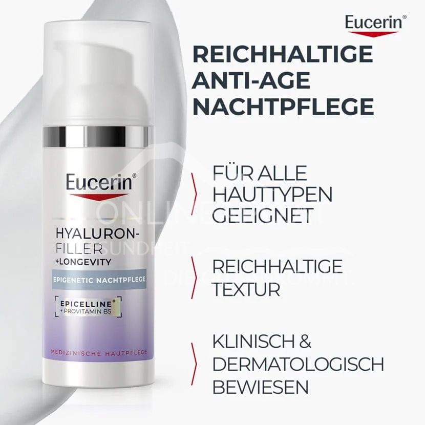 Eucerin Hyaluron-Filler + Longevity Epigenetic Nachtpflege