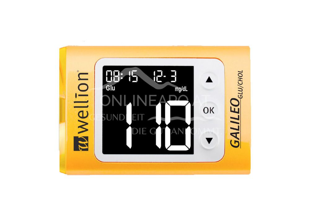 Wellion® GALILEO GLU/CHOL Blutzucker- und Cholesterin-Messgerät Gelb