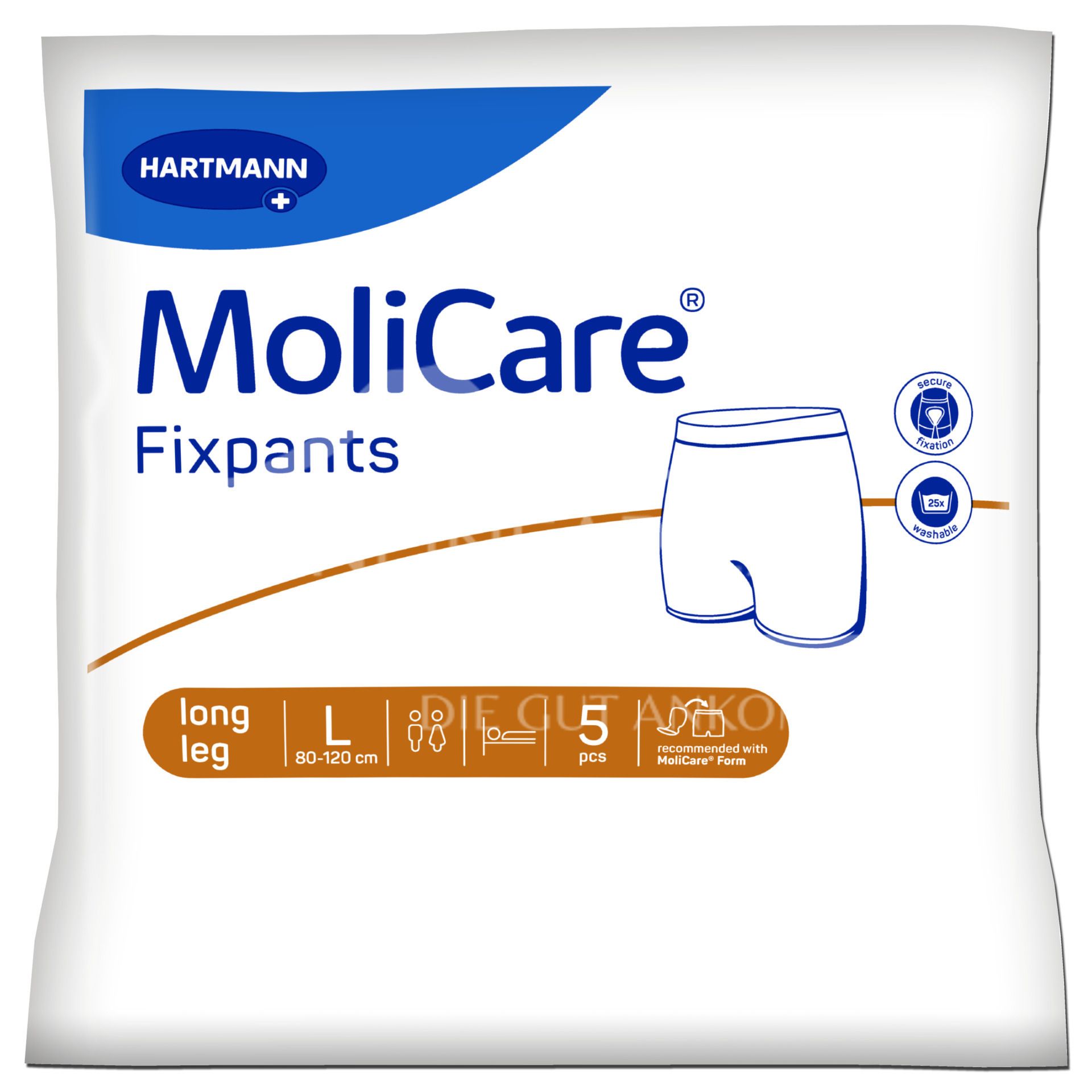 MoliCare® Premium Fixpants Long Leg - Grey fixation trousers - Size XXL