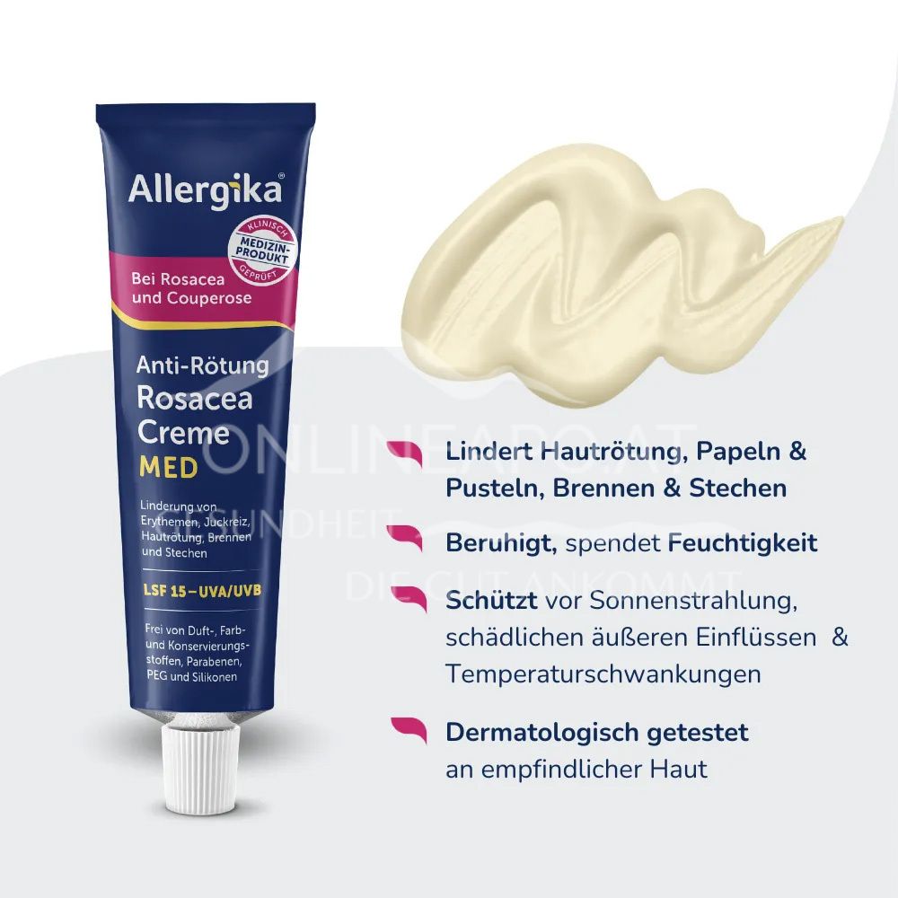 Allergika Anti-Redness Rosacea Cream MED SPF 15 | for redness & couperose