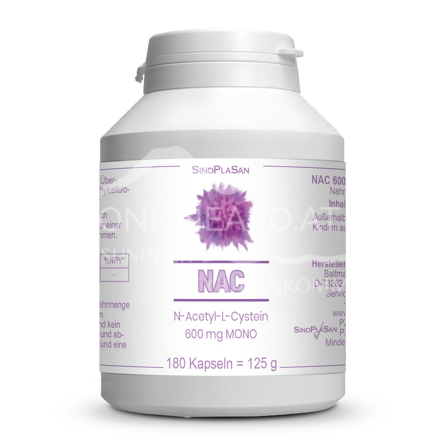 SinoPlaSan NAC N-Acetyl-L-Cystein 600 mg MONO Kapseln