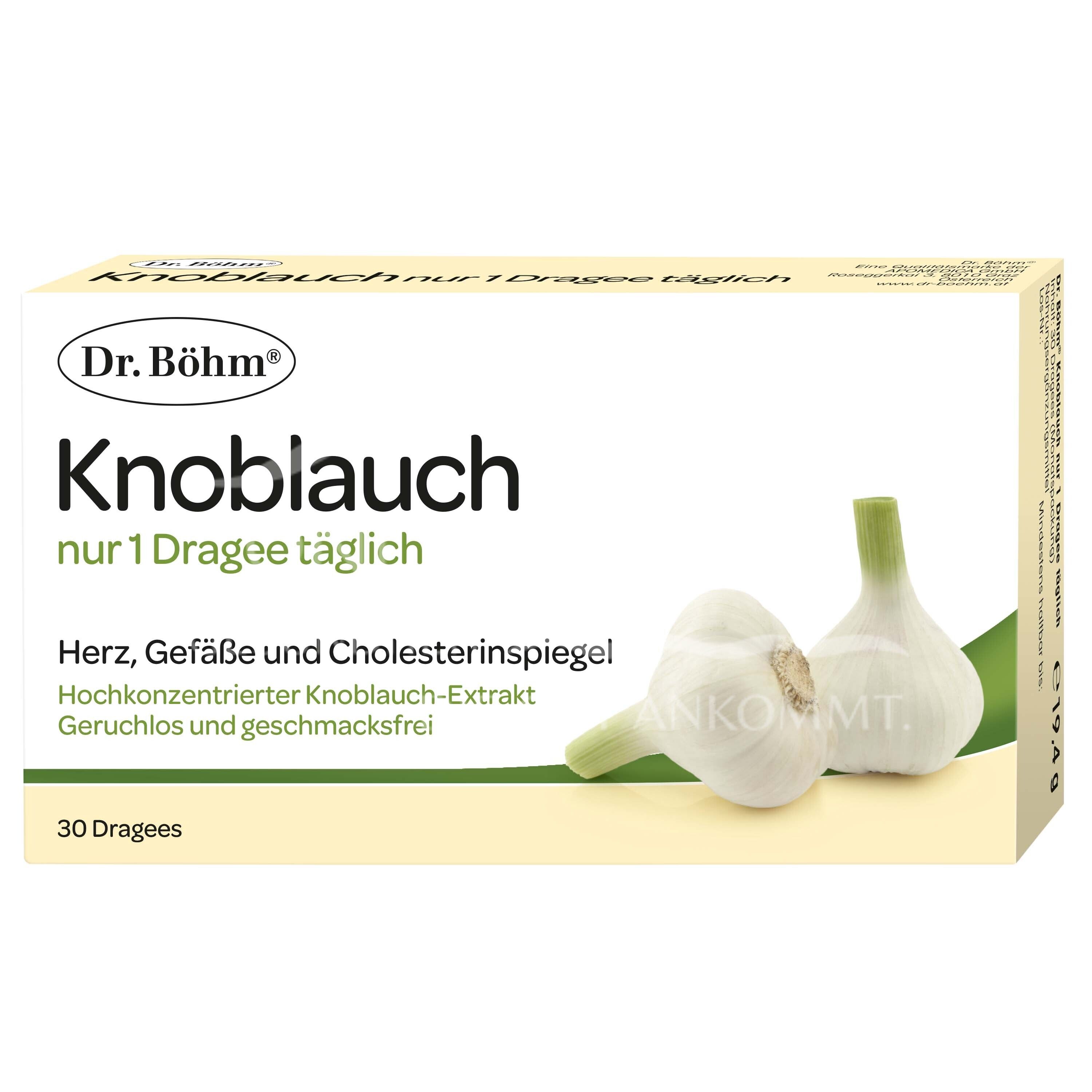 Dr. Böhm® Knoblauch nur 1 x täglich Dragees