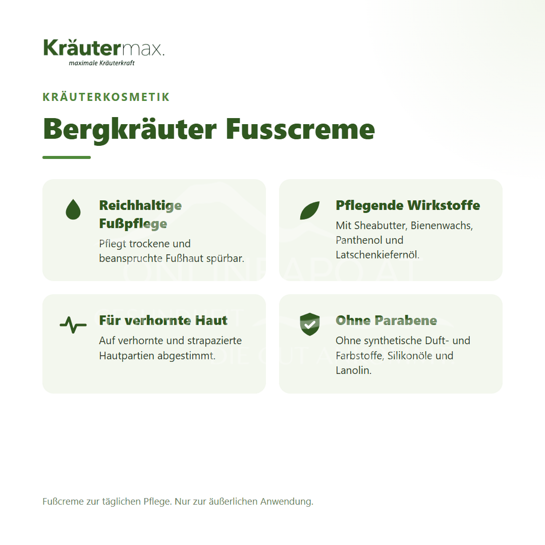 Kräutermax Bergkräuter Fußcreme