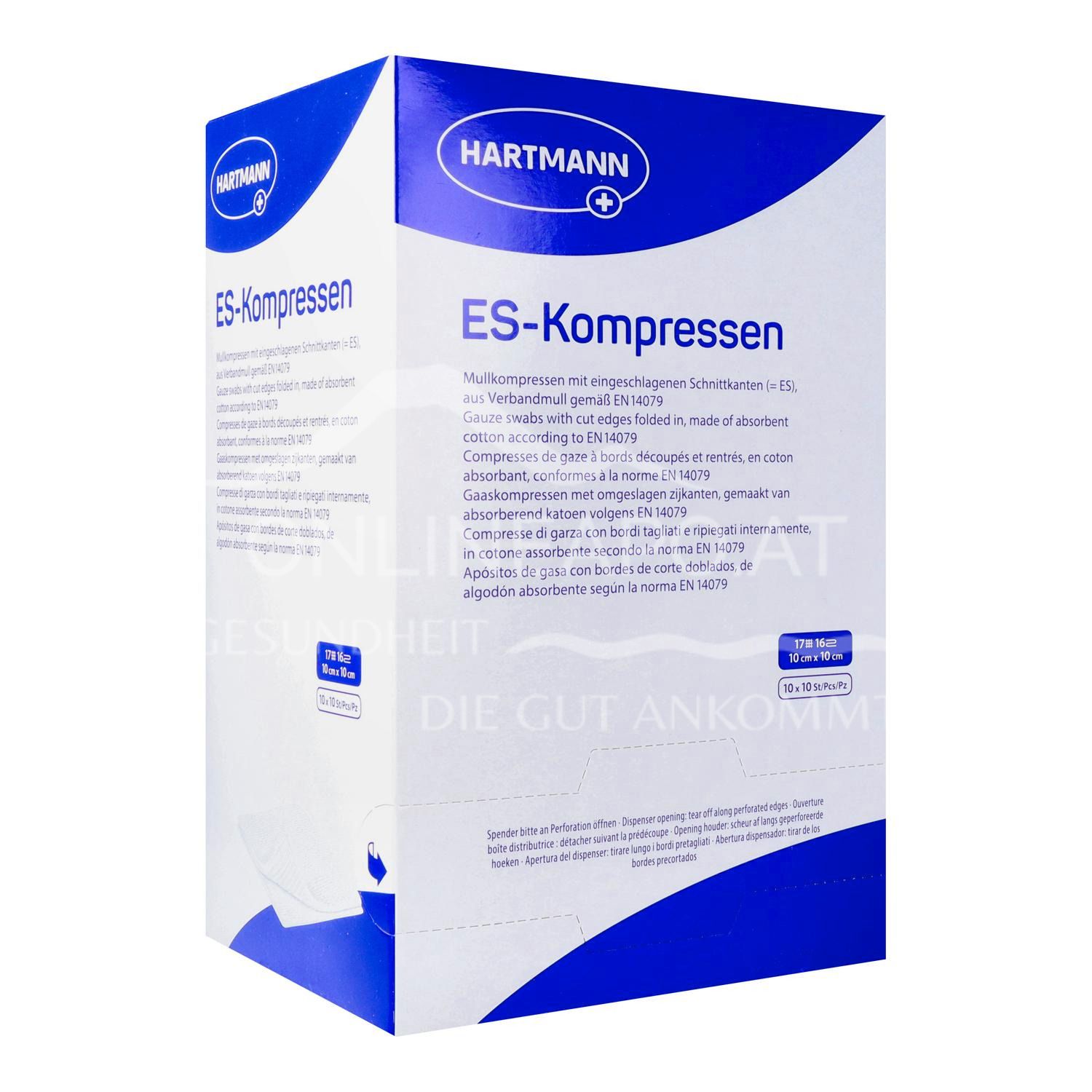 ES compresses 16-fold, sterile, 10 x 10 cm, 10 x 10 pieces
