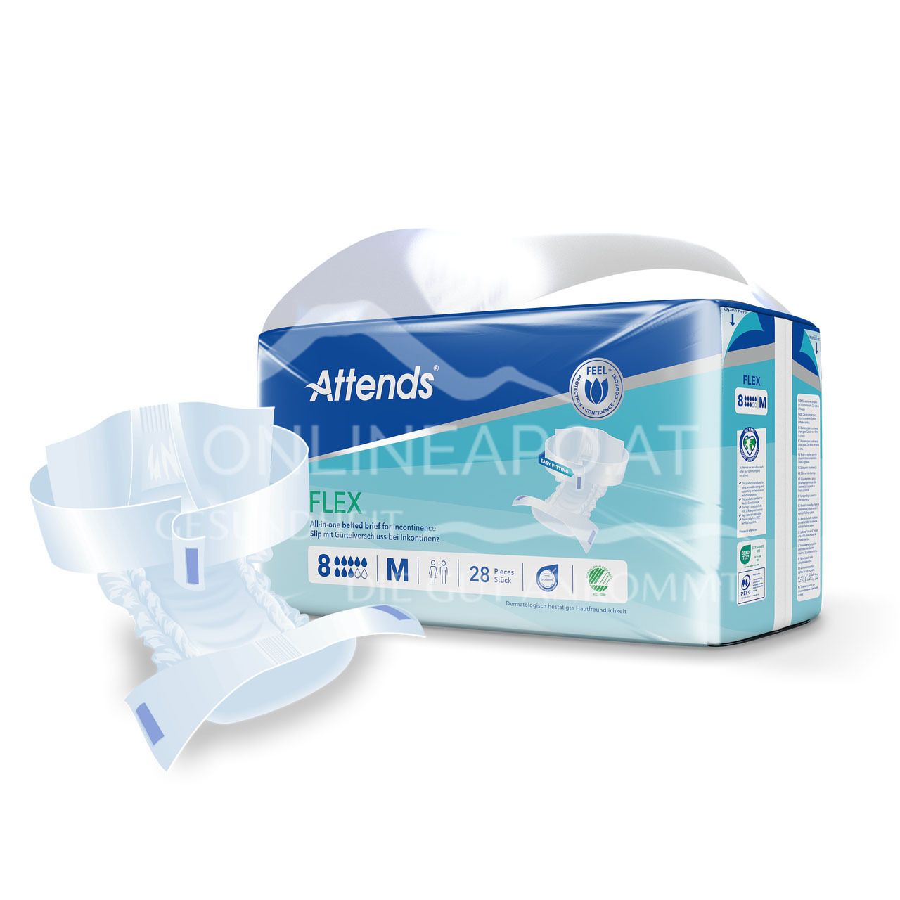 Attends Flex 8 M Slips mit Gürtelverschluss bei Inkontinenz