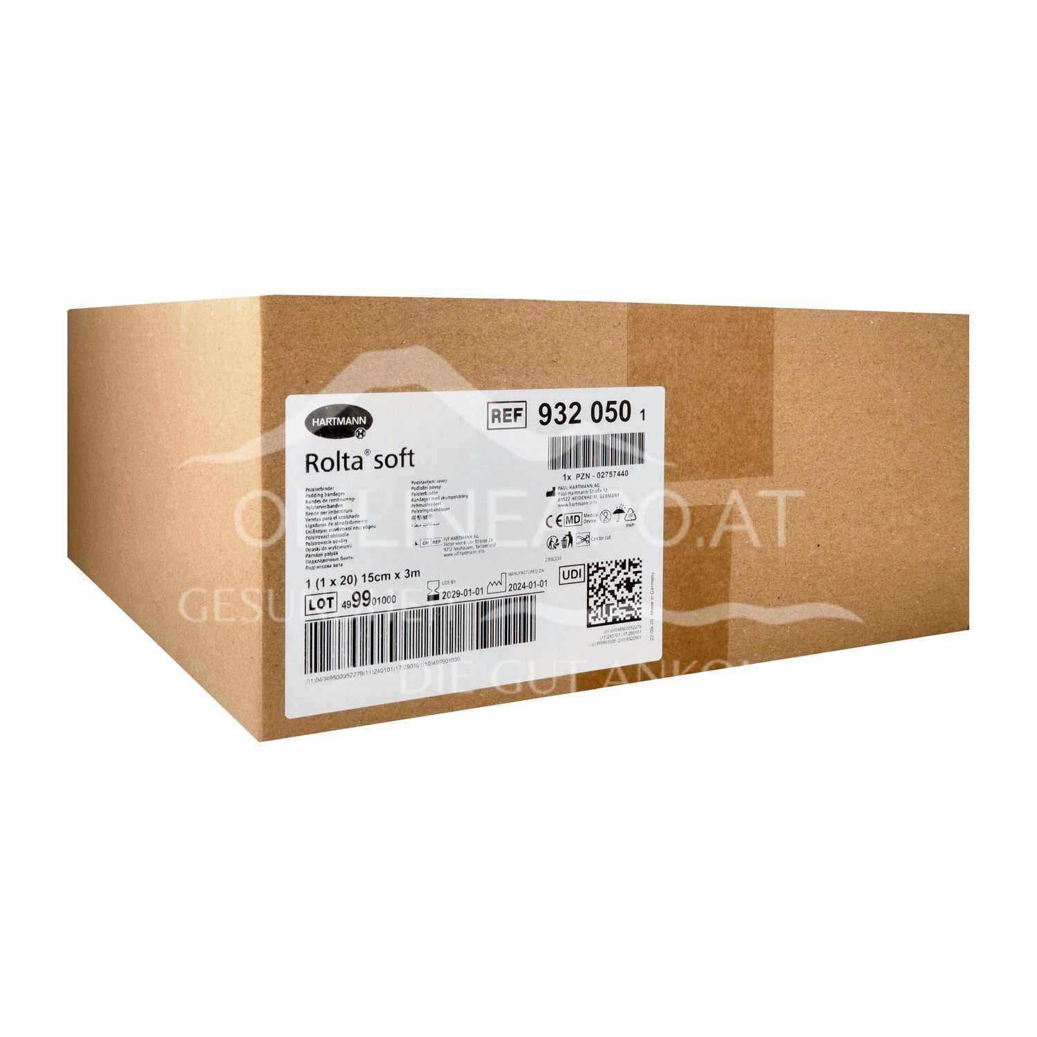 Rolta® soft padding bandages non-sterile, 15 cm x 3 m