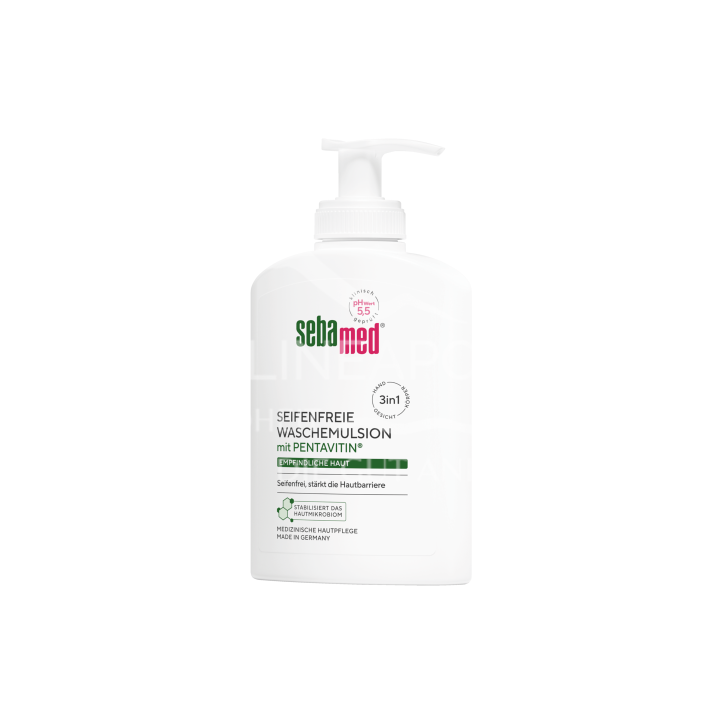 Sebamed liquid wash emulsion with dispenser