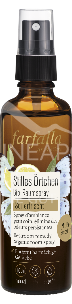 Farfalla Sei erfrischt, Stilles Örtchen Bio-Raumspray