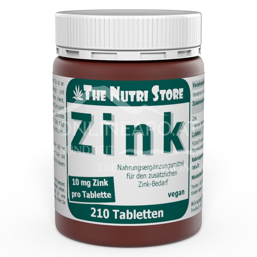 The Nutri Store Zinc 10 mg vegan tablets