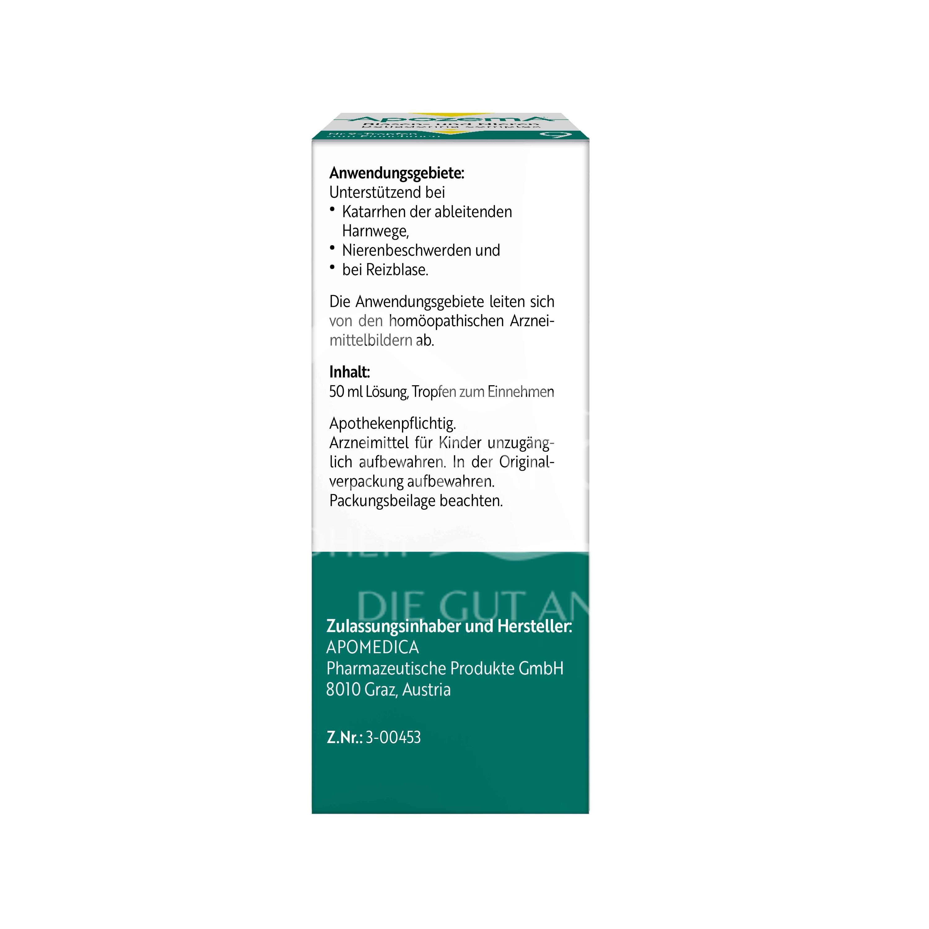 Apozema® Bladder and Kidney Belladonna complex No. 9 drops for oral use