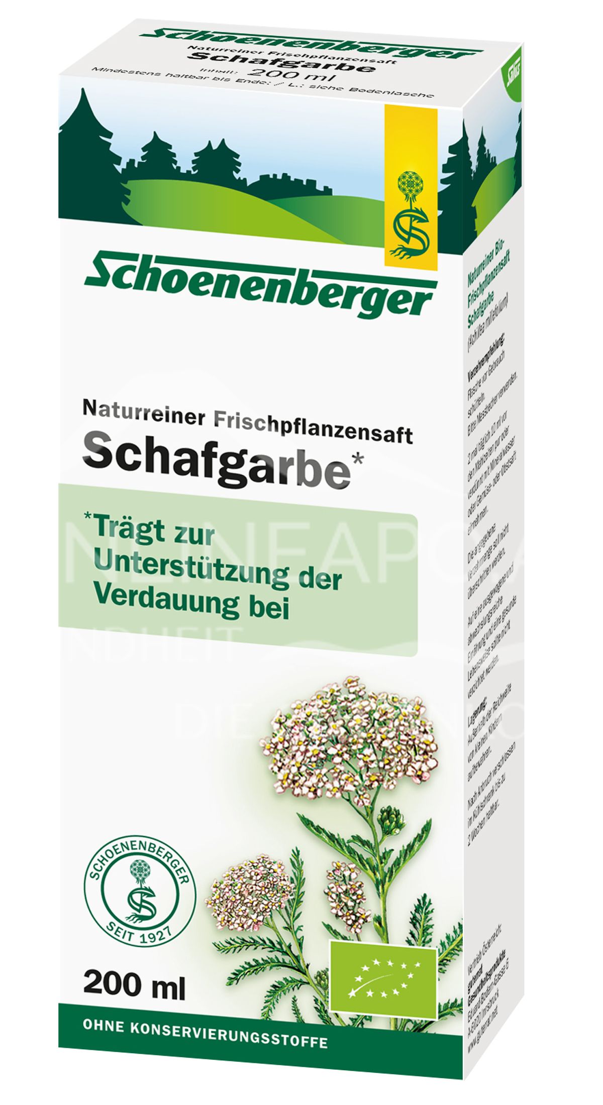 Schoenenberger Schafgarbe Naturreiner Frischpflanzensaft (BIO)
