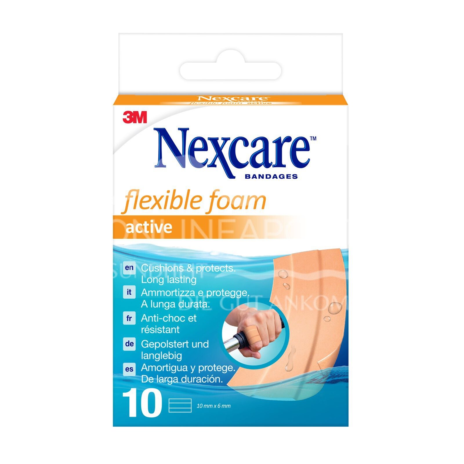3M Nexcare™ Flexible Foam Active Band Pflaster, 6 x 10 cm