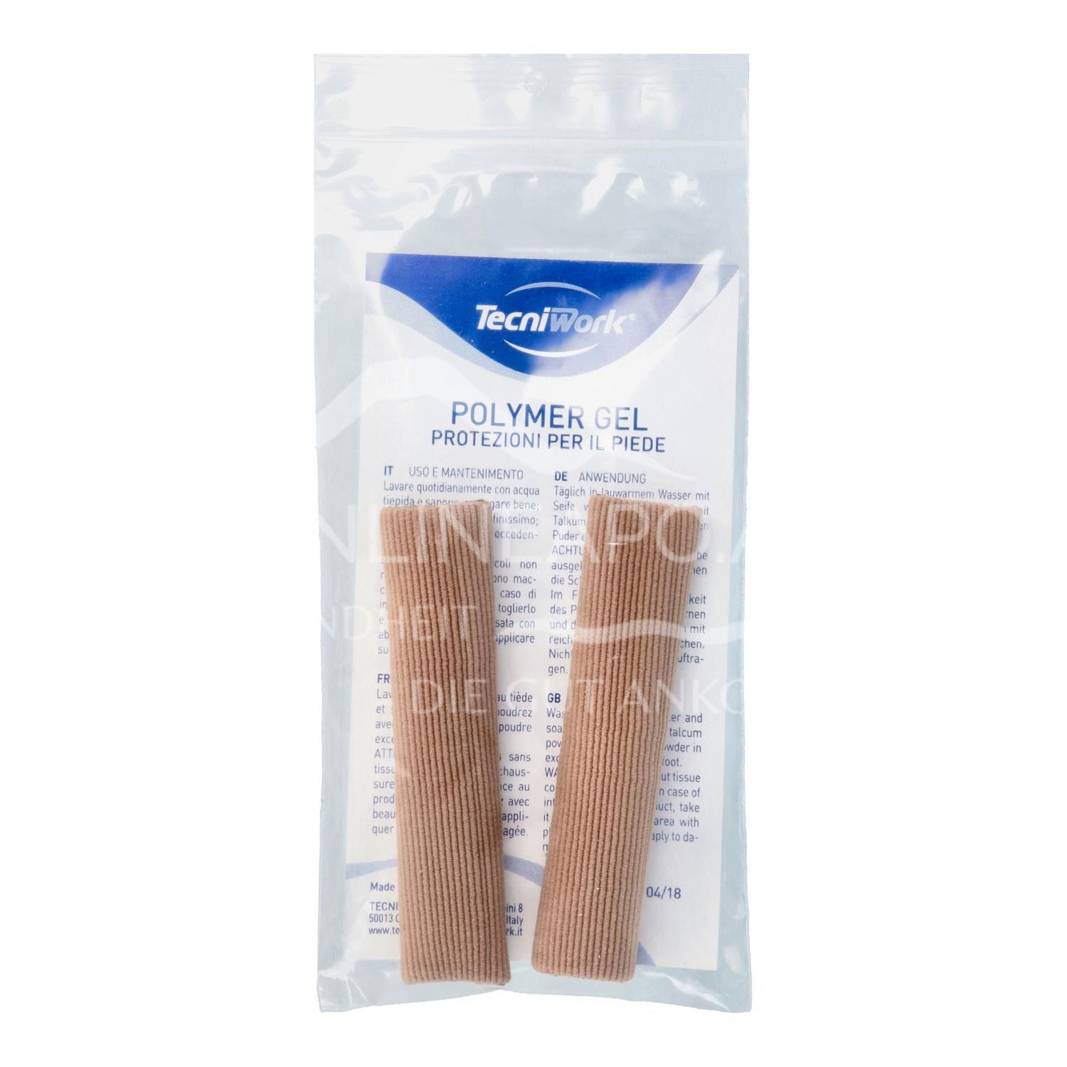 Tecniwork Polymer Gel Zehenschutzschlauch mit Textilbezug 10 cm, Ø 15 mm