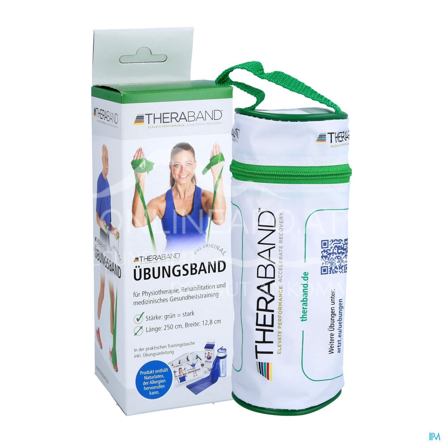 TheraBand® in der Zippbox - Grün - Stark - 2,5 m