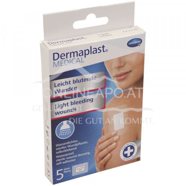 Dermaplast® MEDICAL Leicht blutende Wunden (wasserdicht) 5 x 7,2cm