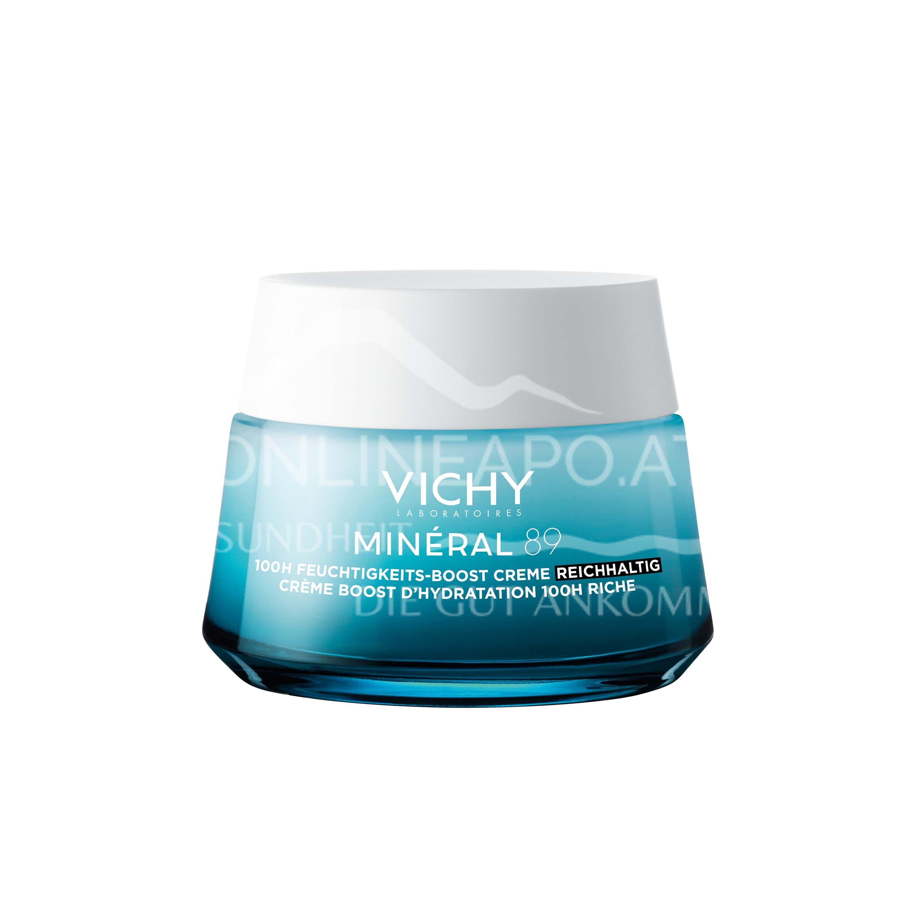 Vichy Minéral 89 100H Feuchtigkeits-Boost Creme mit Duft - Reichhaltig