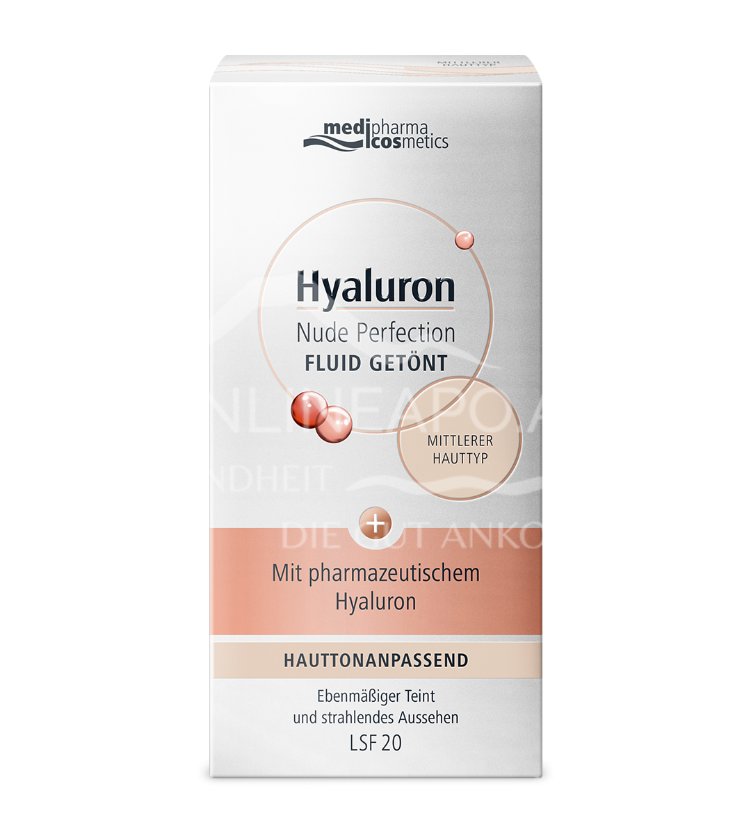 medipharma cosmetics Hyaluron Nude Perfection Fluid Getönt LSF 20 mittlerer Hauttyp